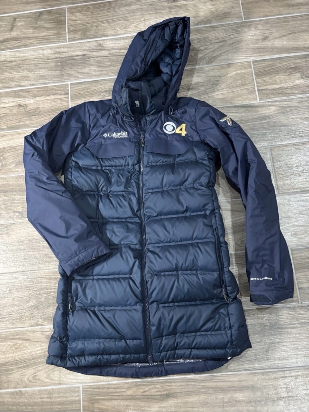 Columbia Titanium 700 Down Jacket Womens Omni-Heat Insulated Puffer Hood Parka